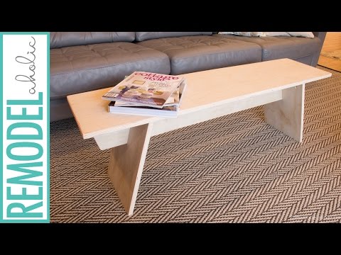 DIY Modern Angled Leg Plywood Bench  | Building Tutorial