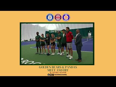 UNIVERSITY OF ALBERTA's Golden Bears and Pandas " Meet & Hit" Session with Daniel Nestor.