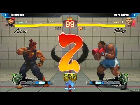 SSF4 AE EVO 2013 SEMIFINALS Infiltration (AKUMA) vs EG PR Balrog (FEILONG, BALROG)