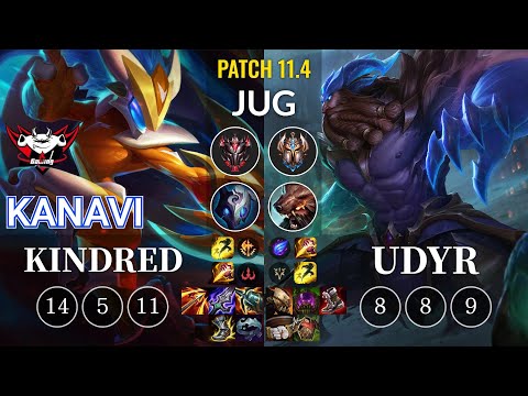 JDG Kanavi Kindred vs Udyr Jungle - KR Patch 11.4