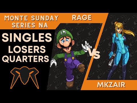 Rage (Luigi) vs MKZair (Zero Suit Samus) - SSF2 Losers Quarters - Monte Sunday Series NA