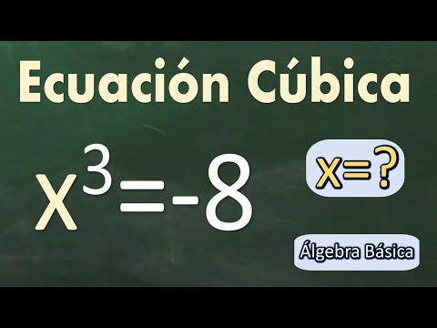 Resuelve la ecuación cúbica, x³=-8