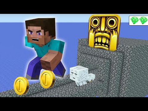 Monster School TEMPLE RUN CHALLENGE - Minecraft Animation (Reaction)