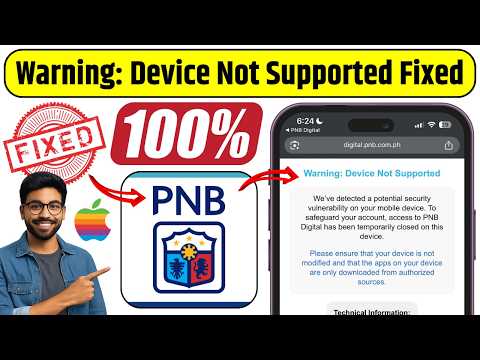 Warning: Device Not Supported PNB Digital App Problem 100% Fixed on iPhone | PNB Digital Warning Fix