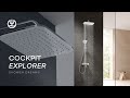 Купить Душ с краном термостатом и тропическим душем KLUDI 8005005-00 Cockpit Explorer 800500500 Клуди кокпит в Киеве vannaja.kiev.ua