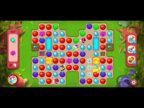Gardenscapes - level 667 - hard level no boosters!!