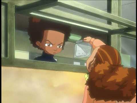 jazmine brings huey a sandwich