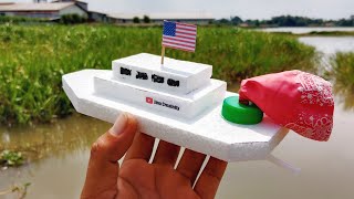 How To Make Balloon Powered Boat For School Project, AirBoat Science Project Working Model