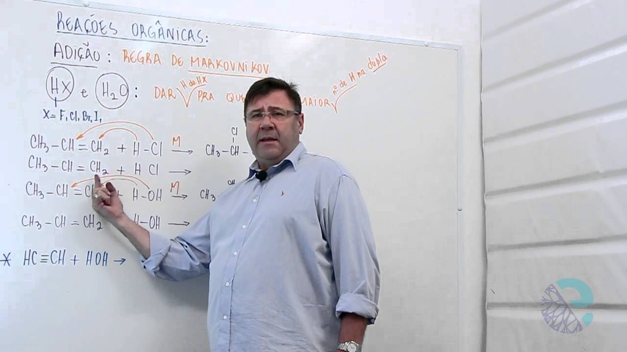 Reação de adição: regra de Markovnikov