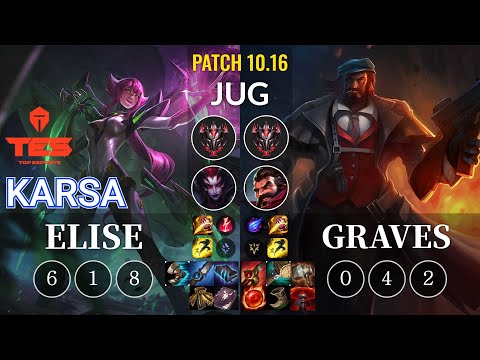 TES Karsa Elise vs Graves Jungle - KR Patch 10.16
