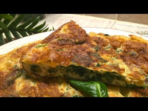 omelette aux épinards frais - spinach tortilla