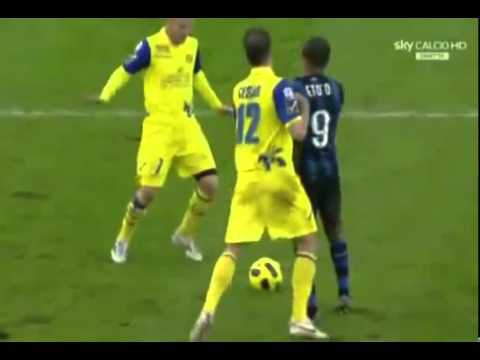 CHIEVO VERONA vs INTER 2-1 g13^ (HEADBUTT)TESTATA DI ETO'O - ALLA ZIDANE MATERAZZI