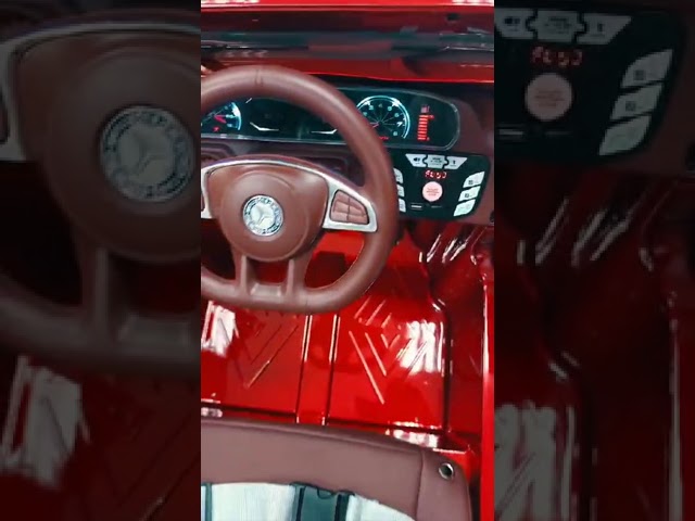 سيارات اطفال جي كلاس للاطفال كهربائية 12 فولت، سيارة مرسيدس بنز اي كيو جي كهربائية تعمل بالبطارية مع جهاز تحكم عن بعد للوالدين، مصابيح LED كاملة للسيارة، نظام تعليق، موسيقى، دفع رباعي C616