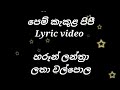 Pem Kakula Pipi Ena Original Lyric Video Sinhalasongs Pemkakula