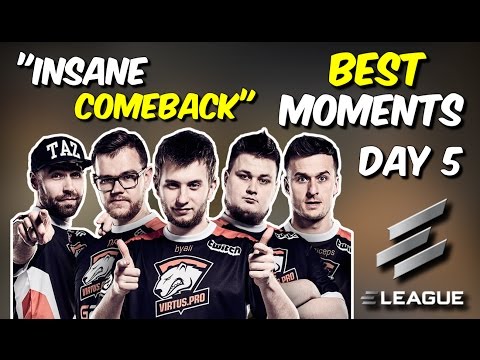 ELEAGUE Major 2017 BEST MOMENTS DAY 5 "INSANE COMEBACK by VIRTUS.PRO"