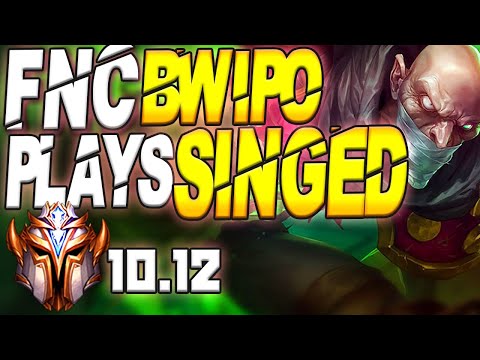 Fnatic Bwipo Plays Singed Top Lane vs Malphite - 10.12
