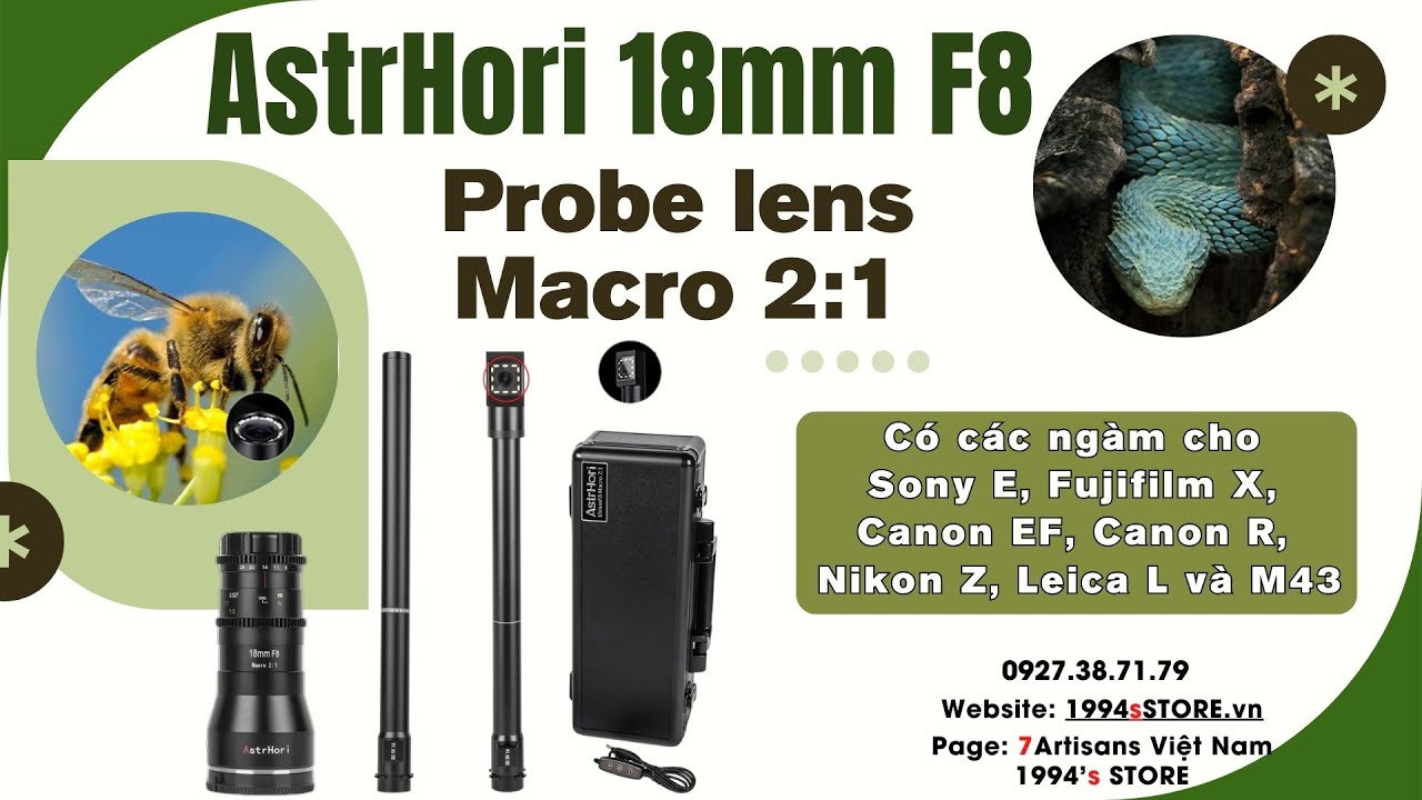 Video Ống kính AstrHori 18mm F8 Macro Probe