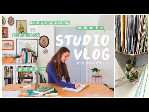 studio vlog  making journals packing orders creating content