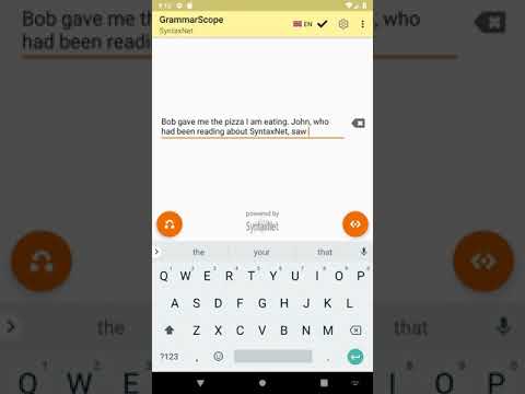 GrammarScope SyntaxNet + Video
