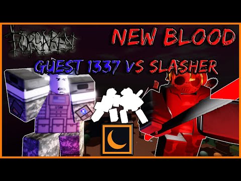 Guest 1337 VS Slasher Animation - NEW BLOOD (Roblox Forsaken - Moon animator)