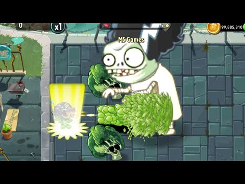 PvZ 2 Challenge - Boss Halloween Imp Zombie Level 25 Vs Every Plants x50 Level 1 use 1 Power Up