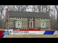 Learning the history of Grant's Cabin at Grant's Farm