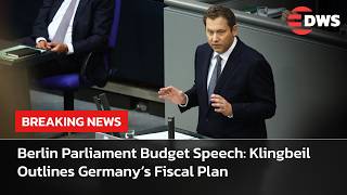 FULL DEBATE: Germany Economic Outlook Budget Address by Lars Klingbeil