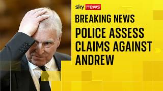 Police 'assessing' claims Andrew sent confidential reports to Epstein