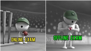 Online Exam Vs Offline Exam  Meme