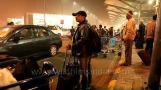 Traffic Madness at Delhi Airport Arrivals