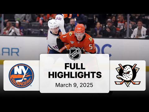NHL Highlights | Islanders vs. Ducks | March 09, 2025
