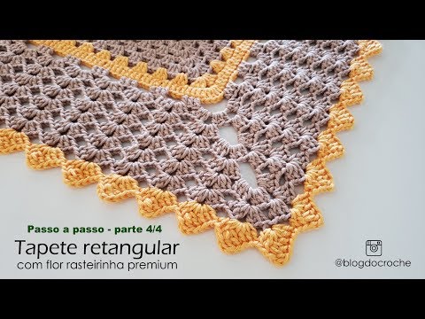 Tapete Retangular Parte 4 4 Crochet Freetress