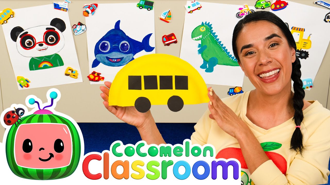 Colorful Crafts For Kids | Wheels On the Bus + More with Ms. Appleberry | CoComelon Classroom