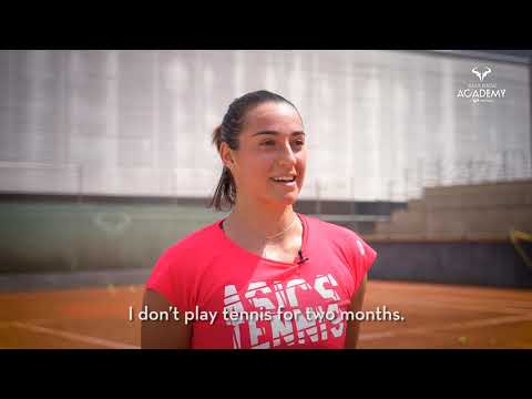 Caroline Garcia returns to the courts of the Rafa Nadal Academy