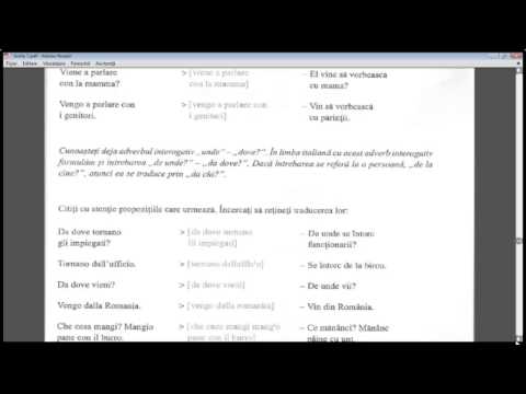 Învață Italiana Online Curs Incepatori  (tema+dictionar) - Lectia 7