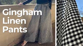 Rumi Pants by Style Arc | Gingham Linen | Full Sewing Process