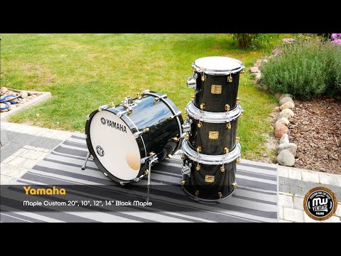 MW-Vintage.pl - Yamaha Maple Custom 20", 10", 12", 14" Black Maple Quick Review 4K