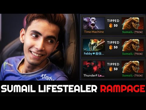 SUMAIL Lifestealer Unstoppable King — 1 vs 5 RAMPAGE 7.27 Dota 2