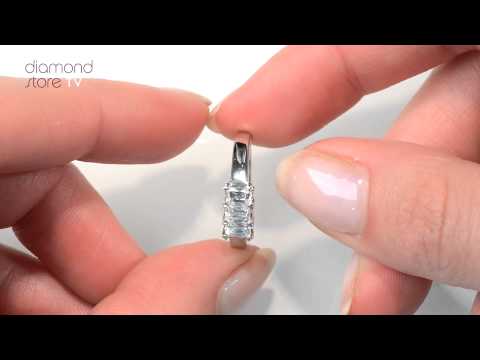 FT49 - Stunning 0.75ct Ideal Prince Cut Diamond and 18K White Gold H/SI Ring FT49