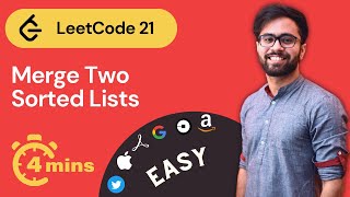 YouTube video 'Merge Two Sorted Lists Java Solution in Hindi ( EASIEST EXPALANATION )'