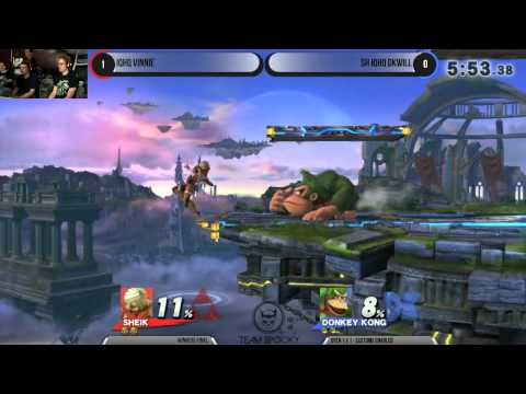 Smash Attack 8 - SSB4 Open - Winners Final - iQHQ Vinnie (Sheik) vs SH iQHQ DKWill (Donkey Kong)
