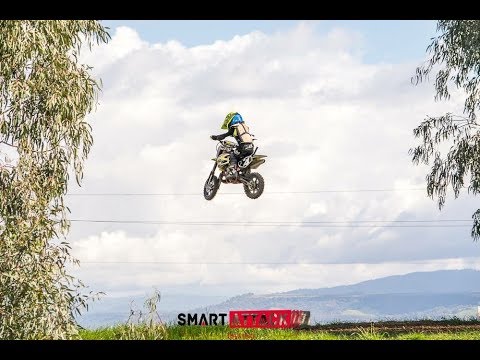 4 year old doing wheelies and jumping HUGE tables! Cobra 50