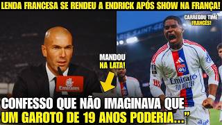 🚨NOSSA! OLHA A FORTE DECLARAÇÃO DE ZIDANE APÓS SHOW DE ENDRICK NA FRANÇA!