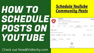 how to schedule posts on youtube