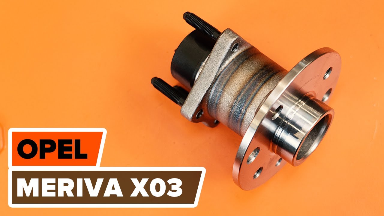 Como mudar rolamento da roda da parte traseira em Opel Meriva X03 - guia de substituição