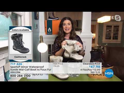 Sporto Minor Waterproof Suede MidCalf Boot with Faux Fur...