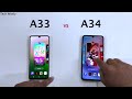 SAMSUNG A33 Vs A34 Speed Test