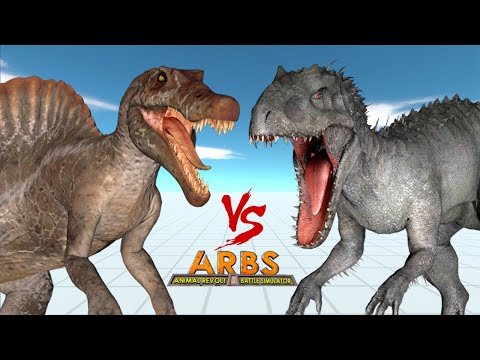 (JWE 2 Mod) SPINOSAURUS vs IREX (DINOSAUR BATTLE) - Animal Revolt Battle Simulator