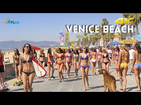 VENICE BEACH 🏖  SkatePark 🌴 [4K] California 🇺🇸