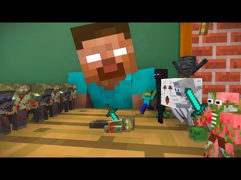 Monster School : TINY ZOMBIE APOCALYPSE CHALLENGE - Minecraft Animation